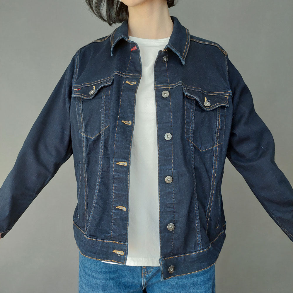 VIN-OUTW-26831 Vintage denim jacket με print καρδιά S-Μ