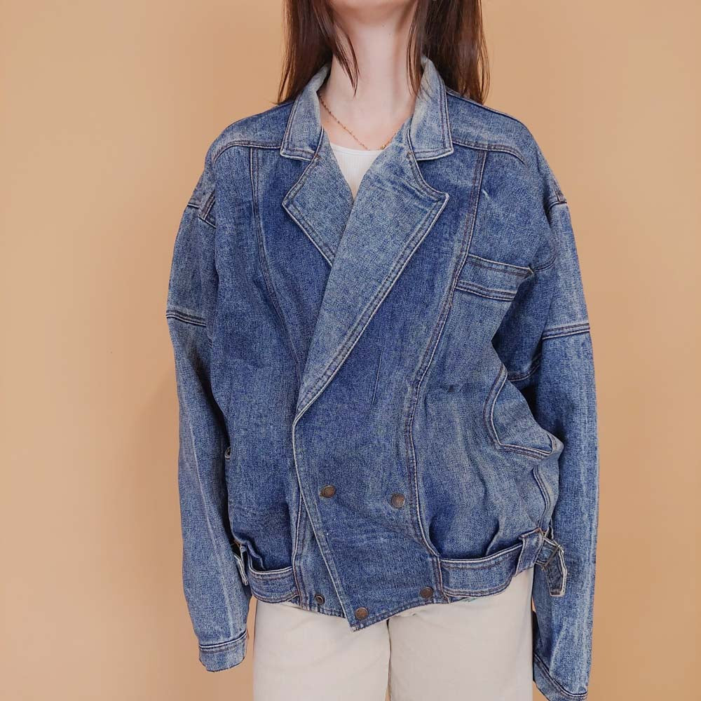 VIN-OUTW-34179 Vintage 90's style denim jacket M