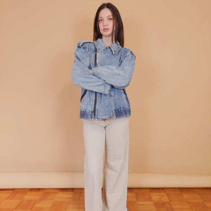 VIN-OUTW-34180 Vintage 90's style denim jacket M