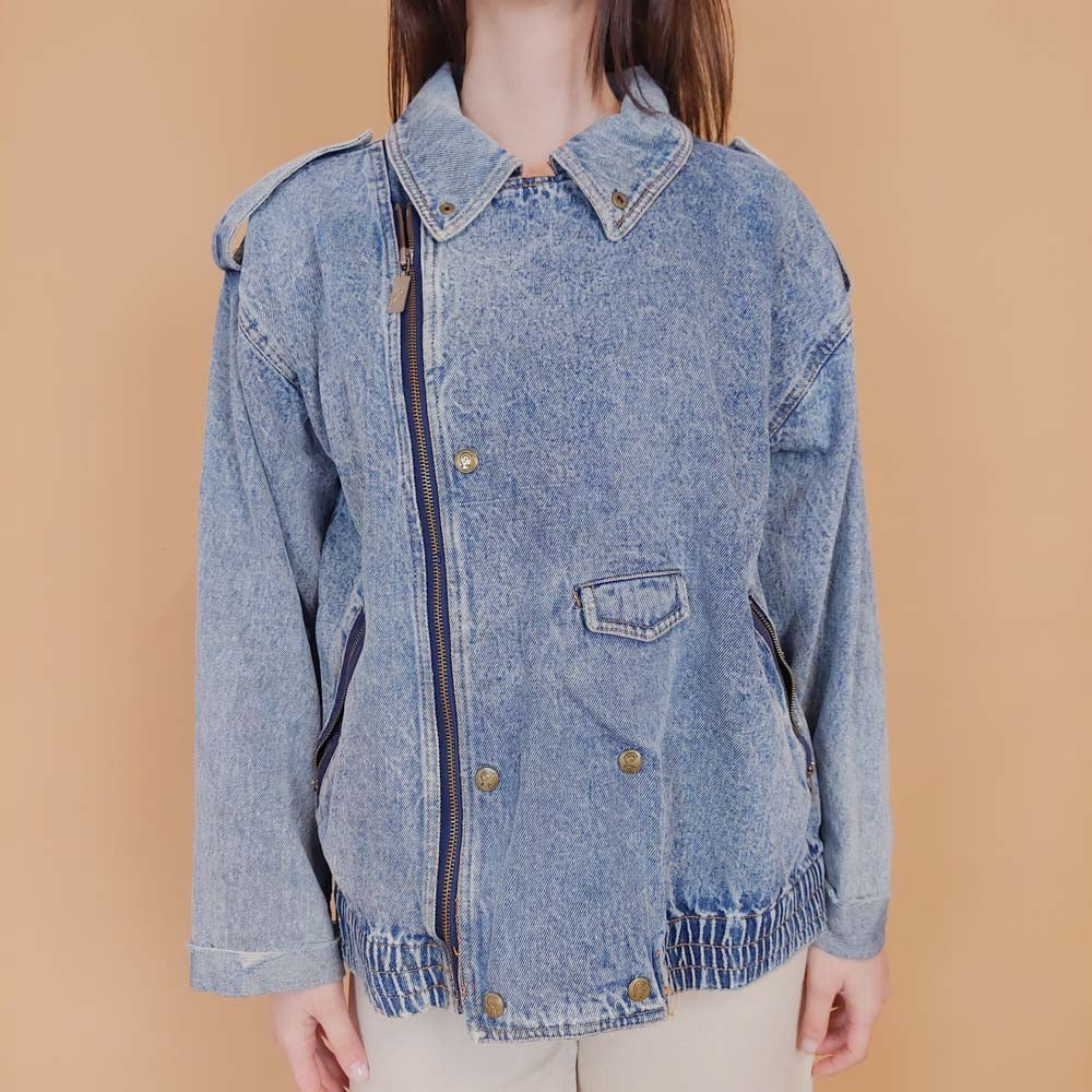 VIN-OUTW-34180 Vintage 90's style denim jacket M