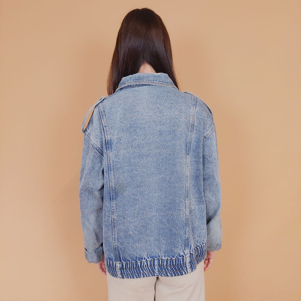 VIN-OUTW-34180 Vintage 90's style denim jacket M