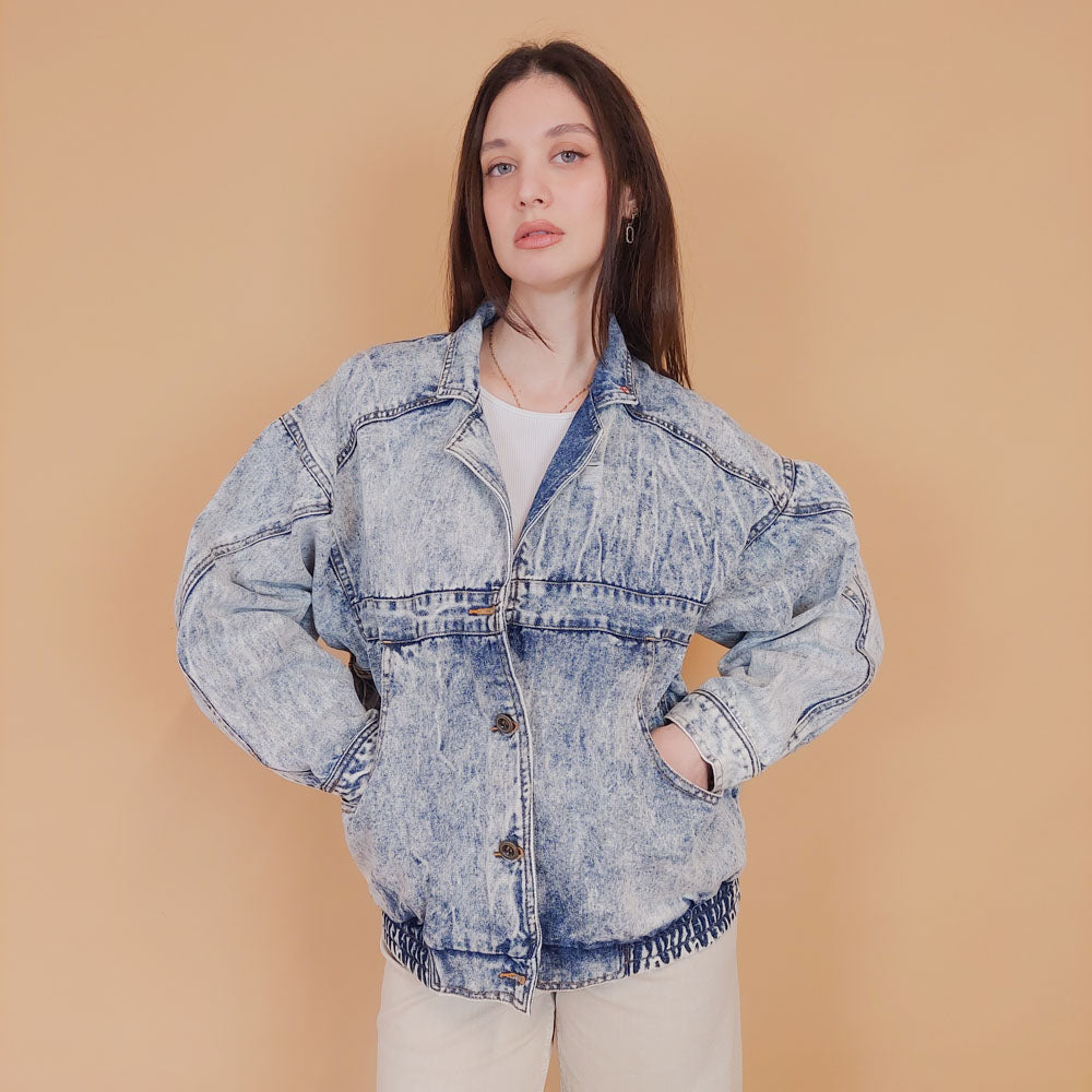 VIN-OUTW-34233 Vintage 90's style denim jacket S-M