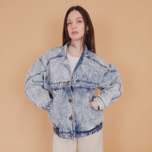 VIN-OUTW-34233 Vintage 90's style denim jacket S-M