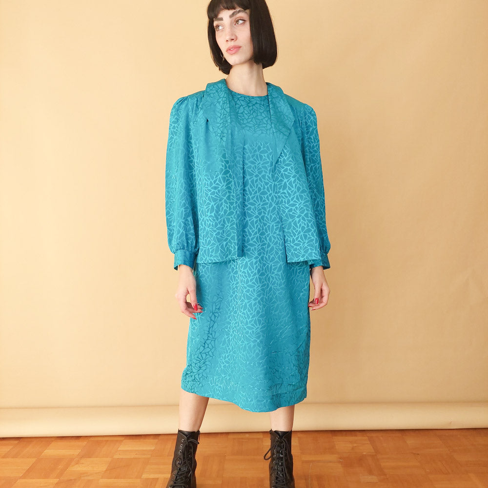 VIN-DR-25283 Vintage φόρεμα γαλάζιο XL