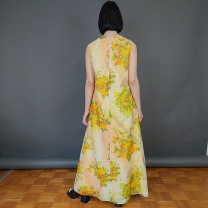 VIN-DR-27298 Vintage φόρεμα floral 70's XL