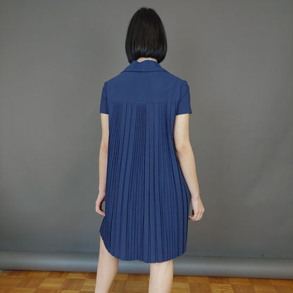 VIN-DR-27305 Vintage φόρεμα σκούρο μπλε M