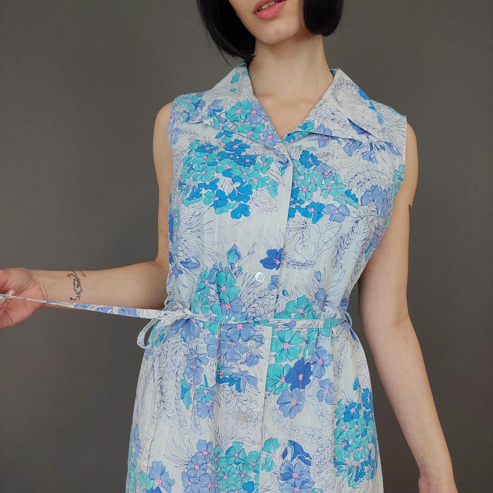 VIN-DR-27297 Vintage φόρεμα floral M-L