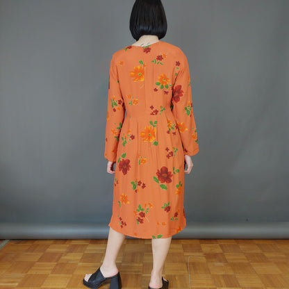 VIN-DR-27236 Vintage φόρεμα floral L
