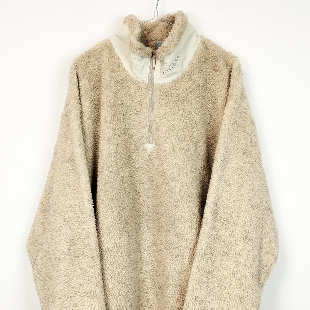 VIN-SW-30073 Vintage fleece μπλούζα μπεζ 2XL