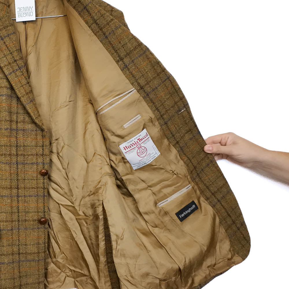 VIN-OUTW-35567 Vintage σακάκι μάλλινο Harris Tweed
