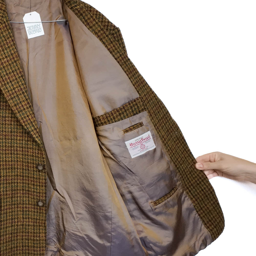 VIN-OUTW-35568 Vintage σακάκι μάλλινο Harris Tweed