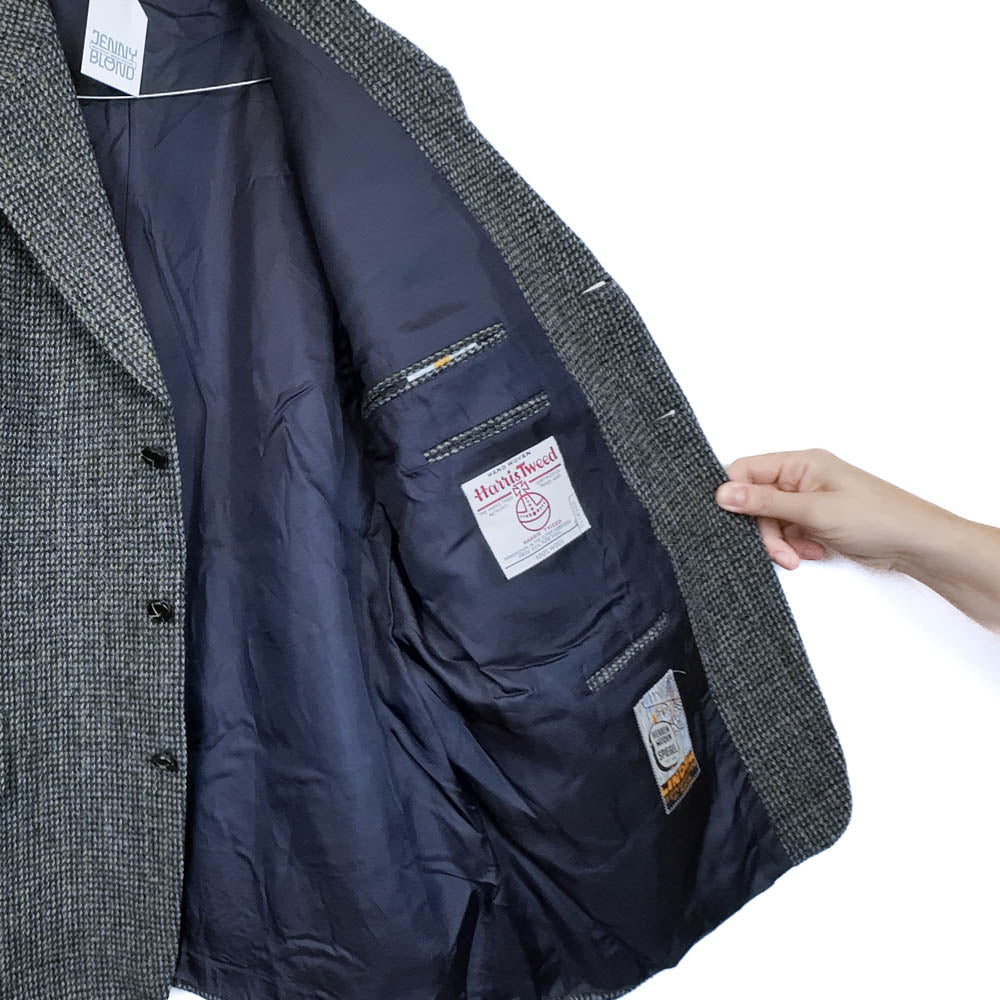 VIN-OUTW-35569 Vintage σακάκι μάλλινο Harris Tweed