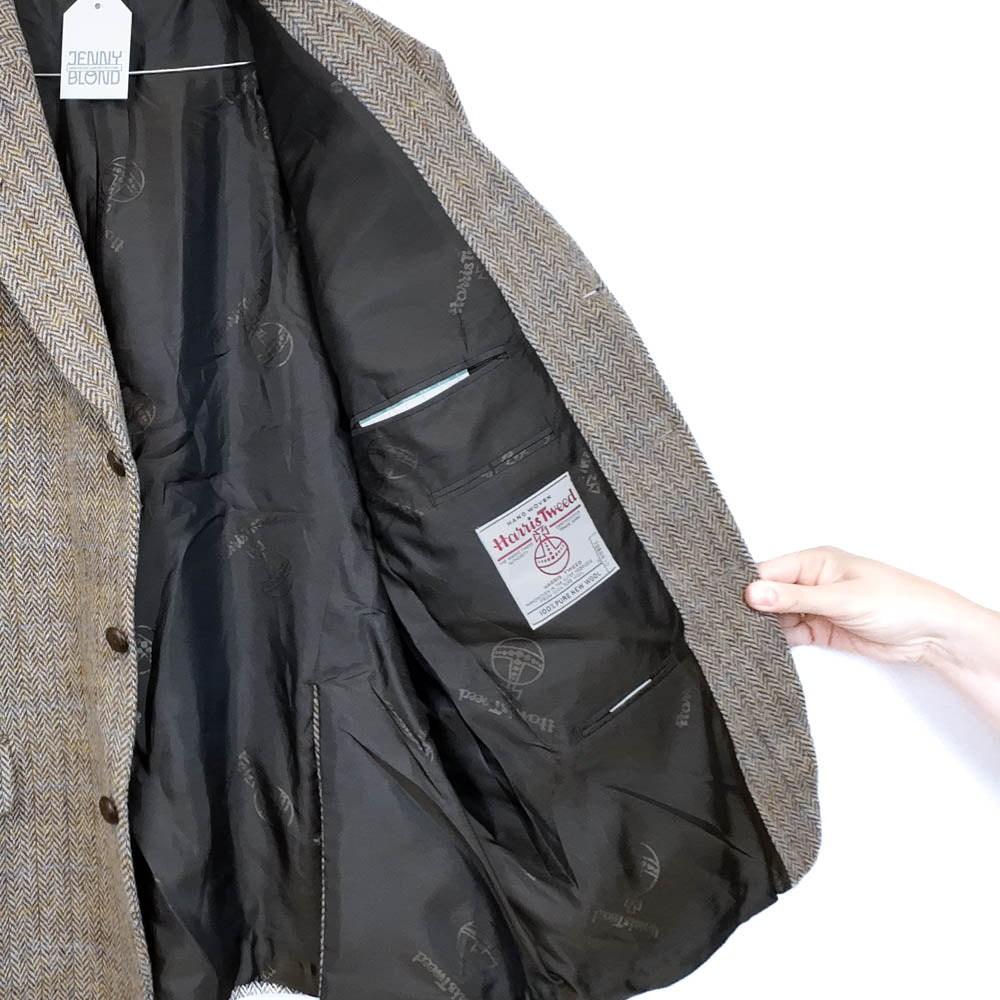 VIN-OUTW-35570 Vintage σακάκι μάλλινο Harris Tweed