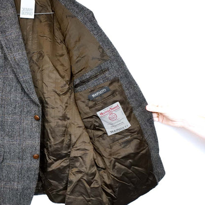 VIN-OUTW-35573 Vintage σακάκι μάλλινο Harris Tweed