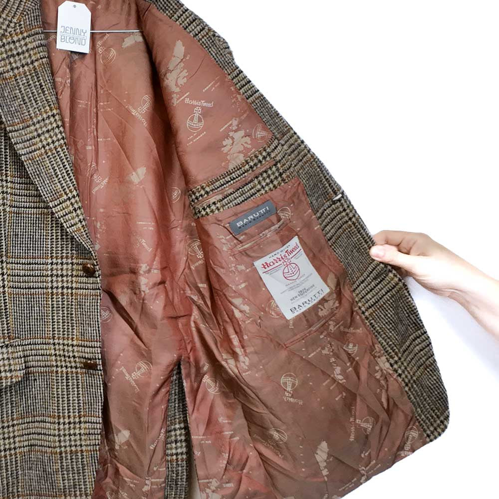 VIN-OUTW-35575 Vintage σακάκι μάλλινο Harris Tweed