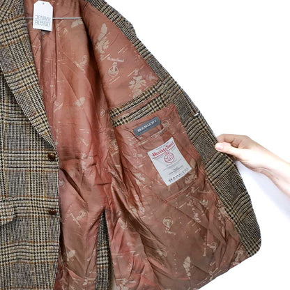 VIN-OUTW-35575 Vintage σακάκι μάλλινο Harris Tweed