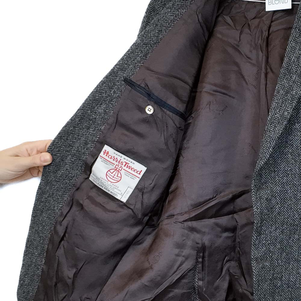 VIN-OUTW-35577 Vintage σακάκι μάλλινο Harris Tweed