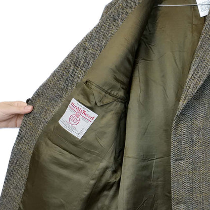 VIN-OUTW-35578 Vintage σακάκι μάλλινο Harris Tweed