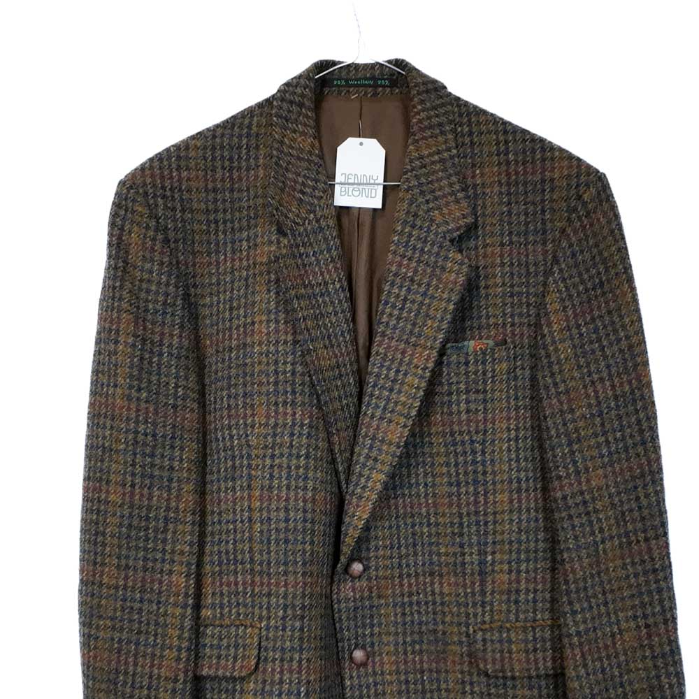 VIN-OUTW-35579 Vintage σακάκι μάλλινο Harris Tweed