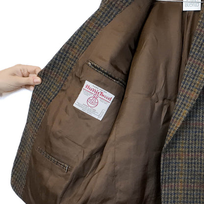 VIN-OUTW-35579 Vintage σακάκι μάλλινο Harris Tweed