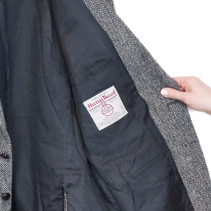 VIN-OUTW-33803 Vintage σακάκι μάλλινο Harris Tweed