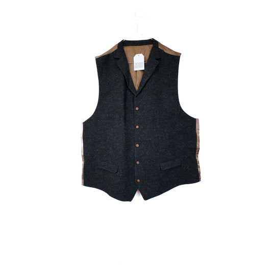 VIN-OUTW-35590 Vintage γιλέκο μάλλινο Harris Tweed