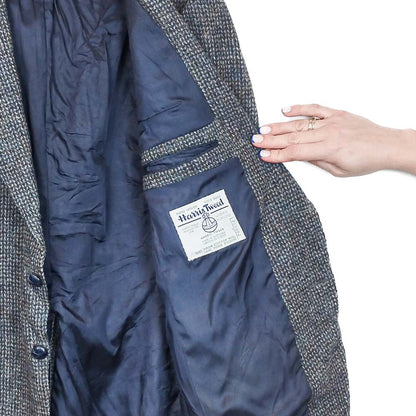 VIN-OUTW-33531 Vintage σακάκι μάλλινο Harris Tweed