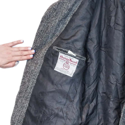 VIN-OUTW-33532 Vintage σακάκι μάλλινο Harris Tweed