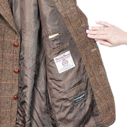VIN-OUTW-33535 Vintage σακάκι μάλλινο Harris Tweed
