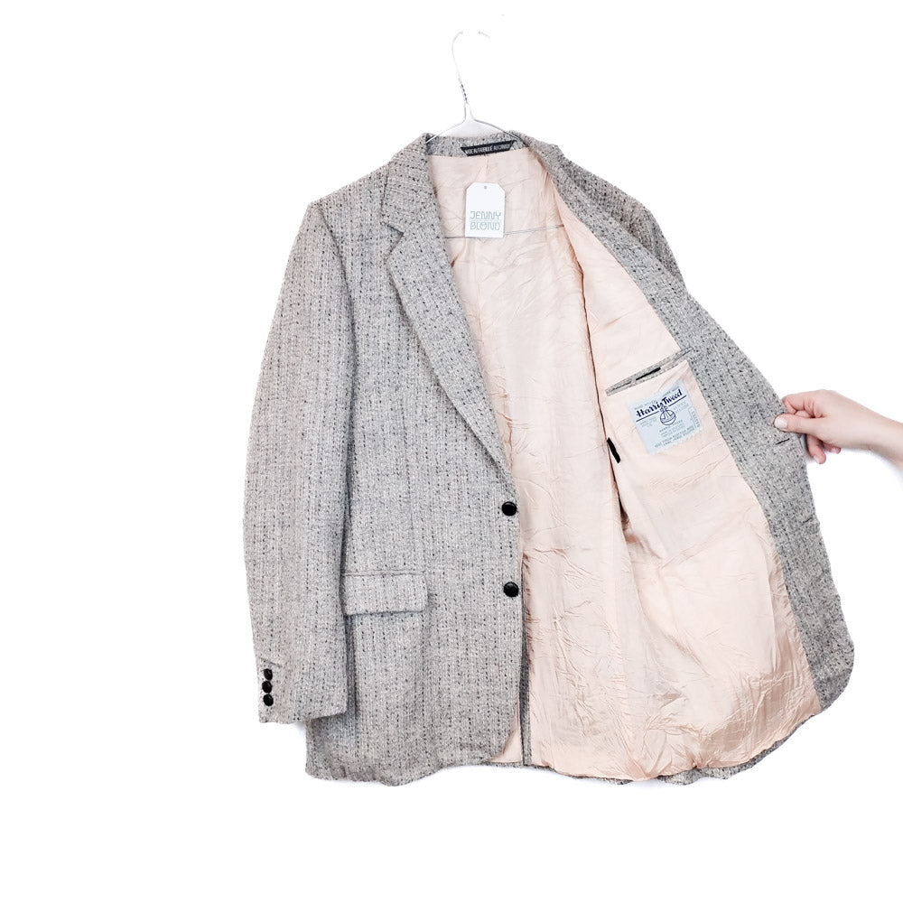 VIN-OUTW-33812 Vintage σακάκι μάλλινο Harris Tweed