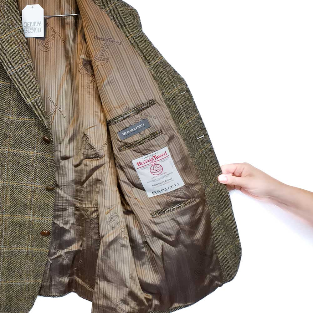 VIN-OUTW-35596 Vintage σακάκι μάλλινο Harris Tweed