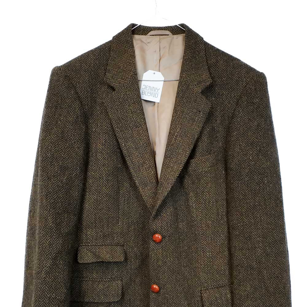 VIN-OUTW-35598 Vintage σακάκι μάλλινο Harris Tweed