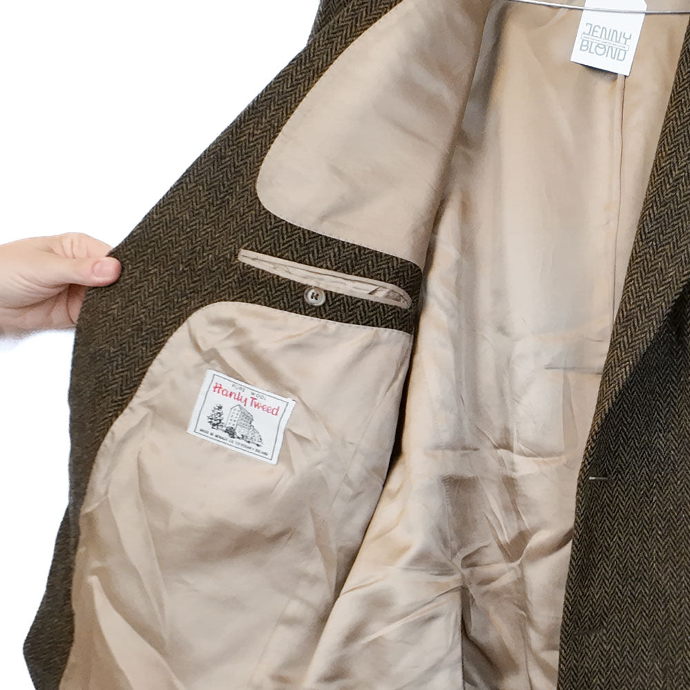 VIN-OUTW-35598 Vintage σακάκι μάλλινο Harris Tweed