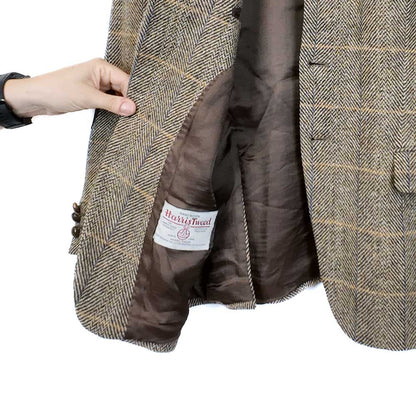 VIN-OUTW-35600 Vintage σακάκι μάλλινο Harris Tweed