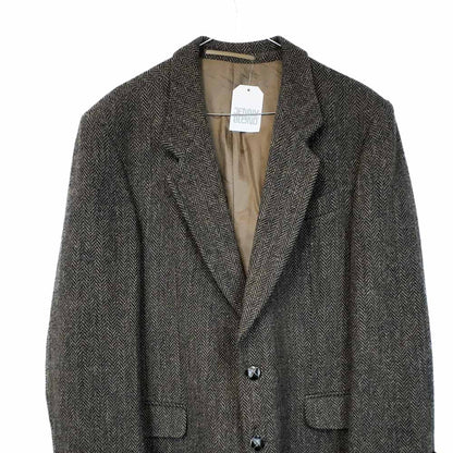 VIN-OUTW-35602 Vintage σακάκι μάλλινο Harris Tweed