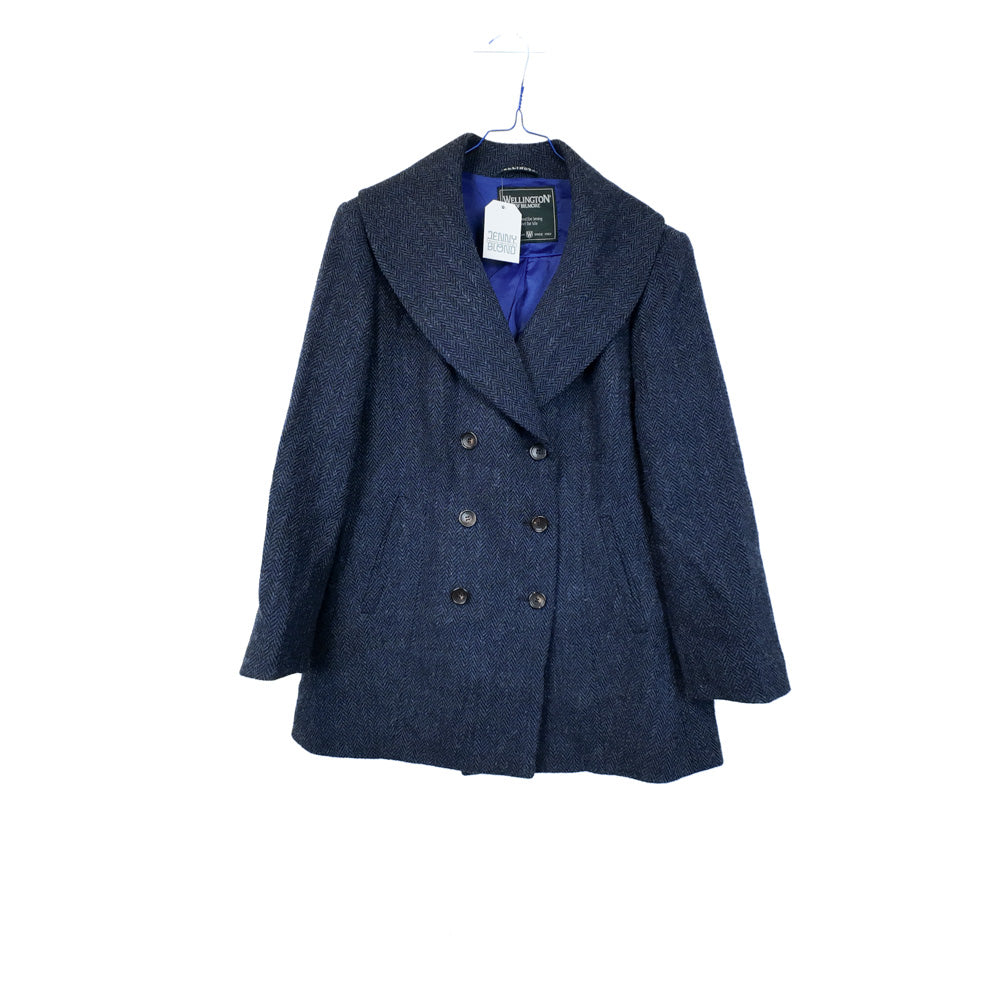VIN-OUTW-35603 Vintage ημίπαλτο γυναικείο μάλλινο Harris Tweed