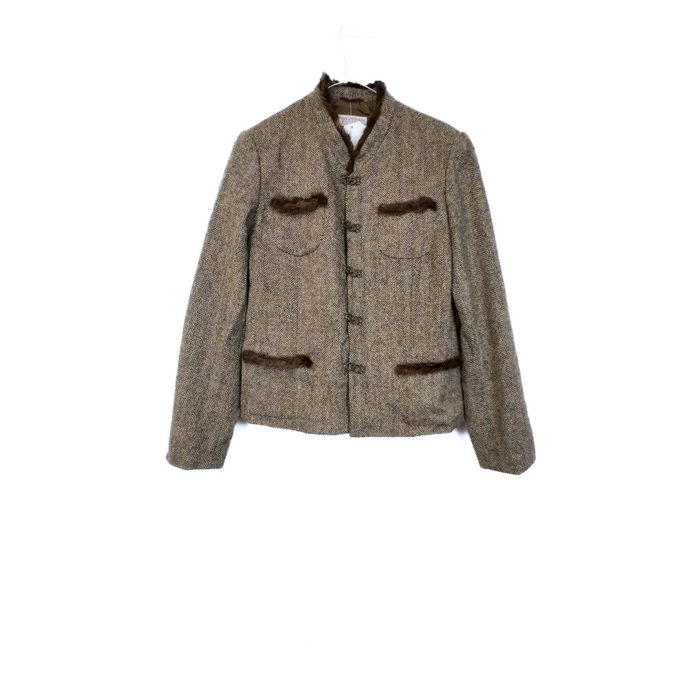 VIN-OUTW-35604 Vintage σακάκι γυναικείο μάλλινο Harris Tweed