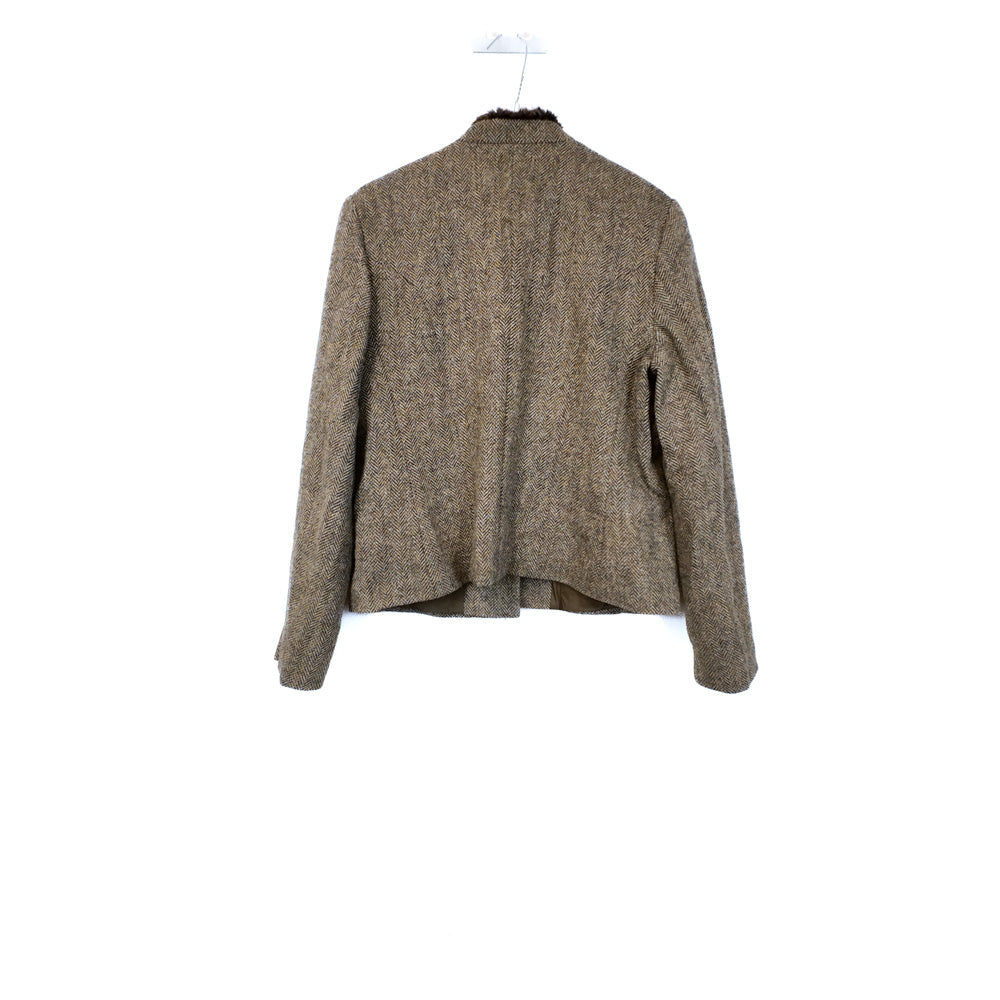 VIN-OUTW-35604 Vintage σακάκι γυναικείο μάλλινο Harris Tweed