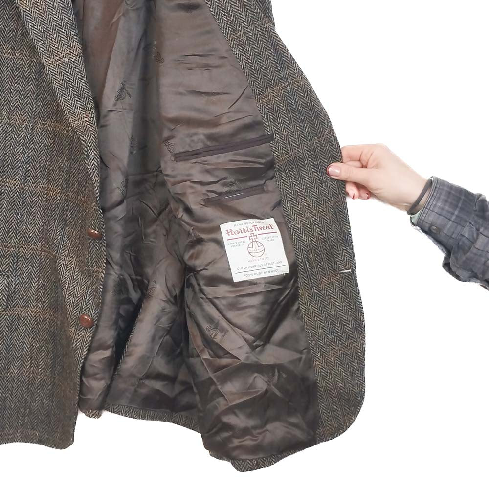 VIN-OUTW-34274 Vintage σακάκι μάλλινο Harris Tweed