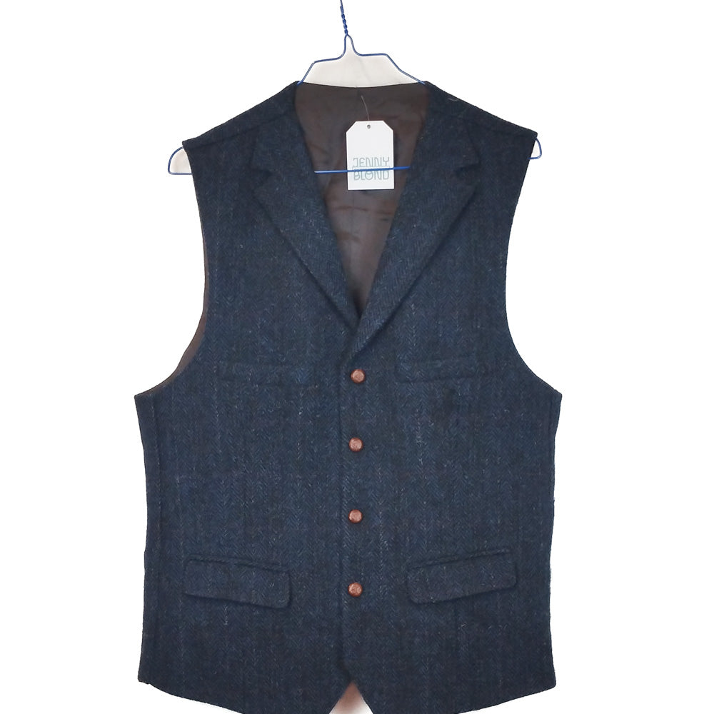 VIN-OUTW-33408 Vintage γιλέκο μάλλινο Harris Tweed