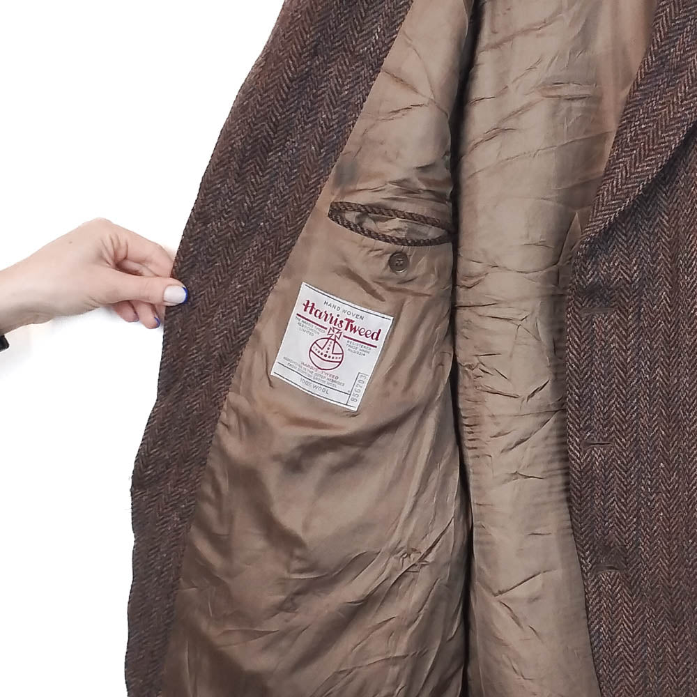 VIN-OUTW-33513 Vintage σακάκι μάλλινο Harris Tweed