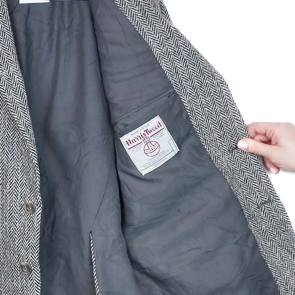 VIN-OUTW-33746 Vintage σακάκι μάλλινο Harris Tweed