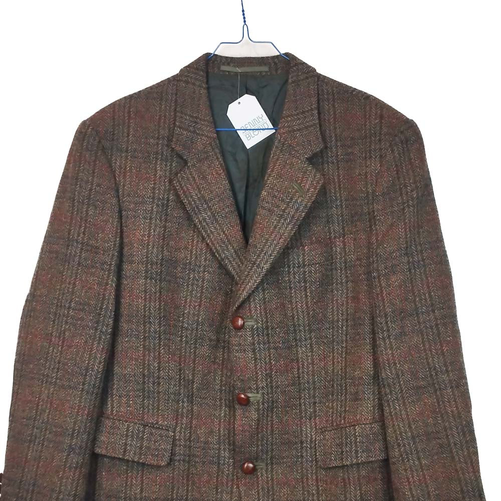 VIN-OUTW-33410 Vintage σακάκι μάλλινο Harris Tweed size:26