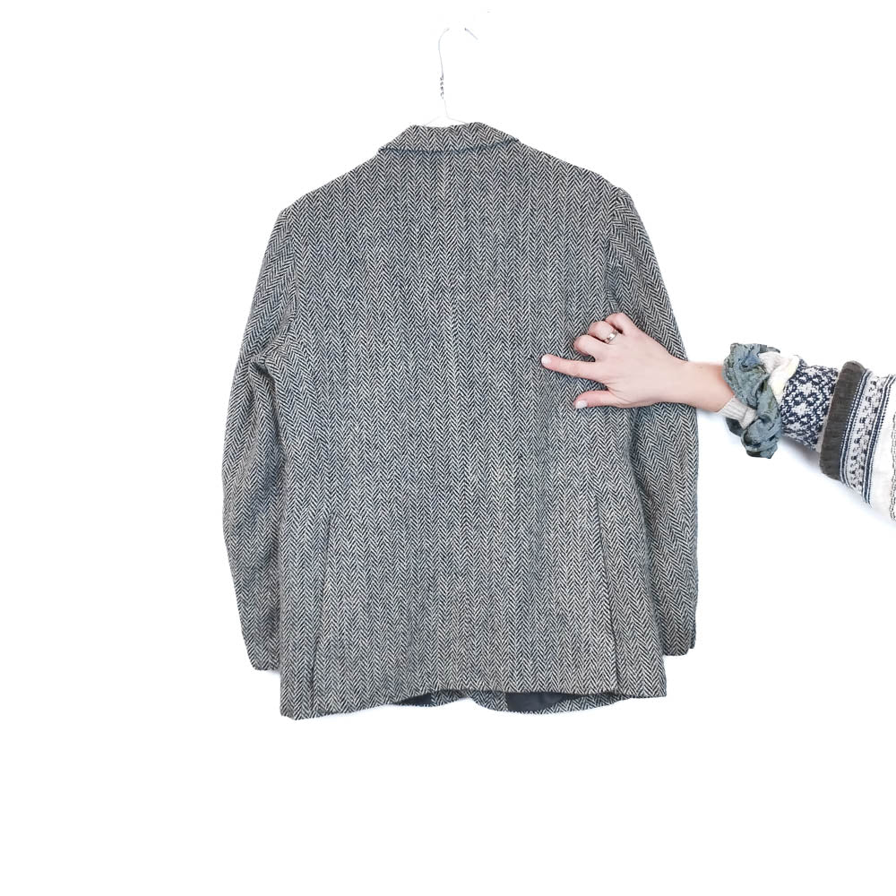 VIN-OUTW-33746 Vintage σακάκι μάλλινο Harris Tweed