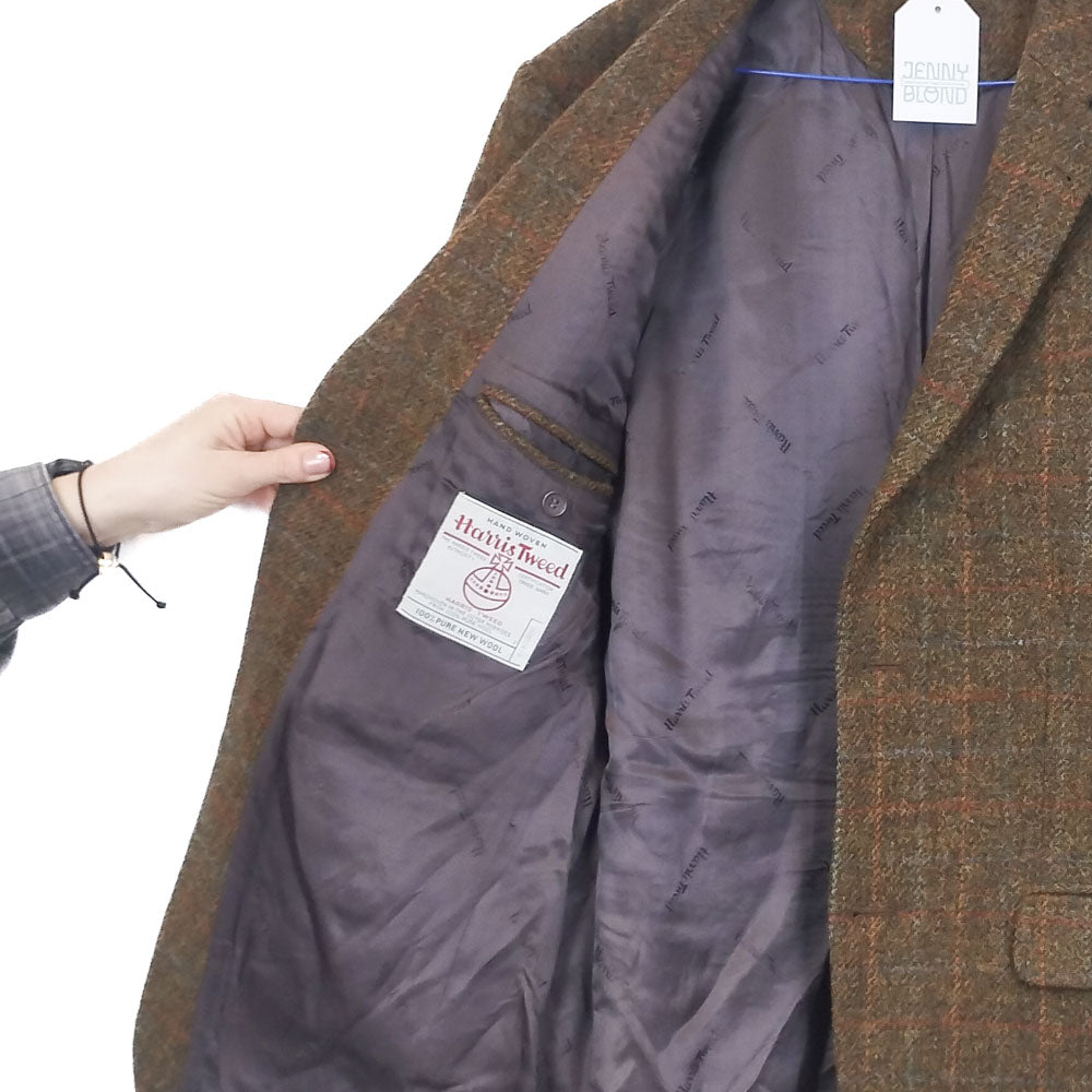 VIN-OUTW-34277 Vintage σακάκι μάλλινο Harris Tweed
