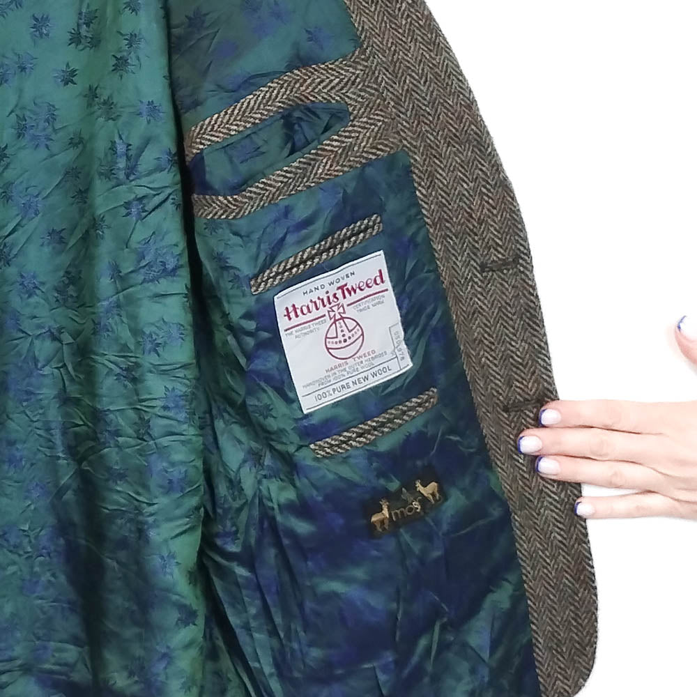 VIN-OUTW-33515 Vintage σακάκι μάλλινο Harris Tweed