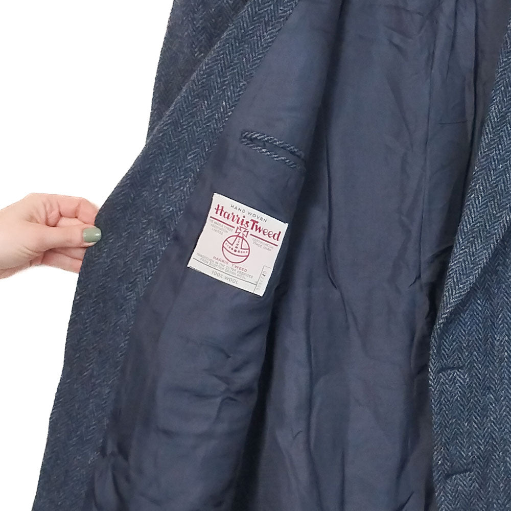 VIN-OUTW-33417 Vintage σακάκι μάλλινο Harris Tweed