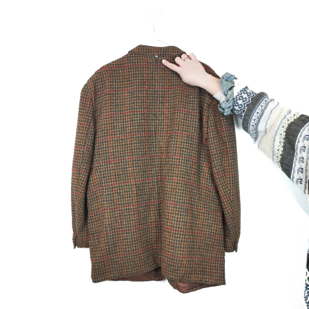 VIN-OUTW-33747 Vintage σακάκι μάλλινο Harris Tweed