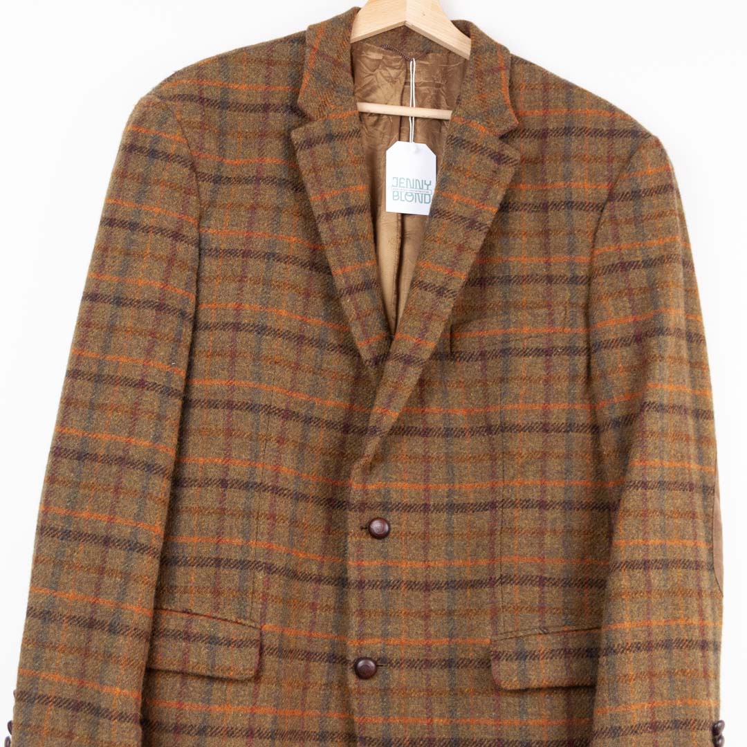 VIN-OUTW-24409 Vintage αυθεντικό σκωτσέζικο Harris tweed σακάκι
