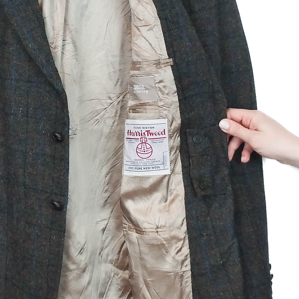 VIN-OUTW-33749 Vintage σακάκι μάλλινο Harris Tweed